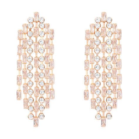 Orecchini Pendenti Romantic Shine Metallo Rosa Cristallo - Orecchini Pendenti Donna | Stroili