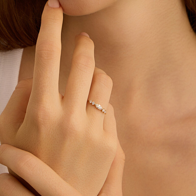 Anello Riviere Claire Oro Giallo Cubic Zirconia - Anelli Riviere Donna | Stroili