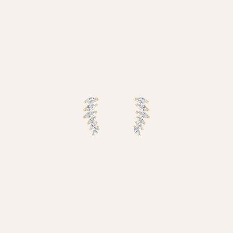 Orecchini Lobo Bon Ton Oro Giallo Cubic Zirconia - Orecchini a Lobo Donna | Stroili