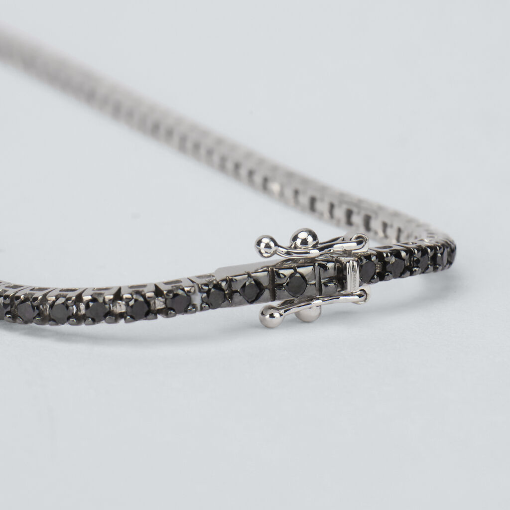 Bracciale Tennis L'homme Diamant Oro Bianco Diamante