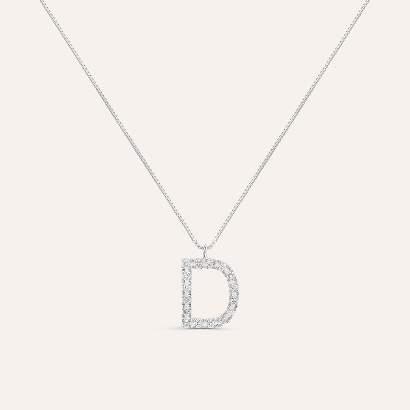 Collana Diamond Letters Oro Bianco Diamante - Collane Donna | Stroili