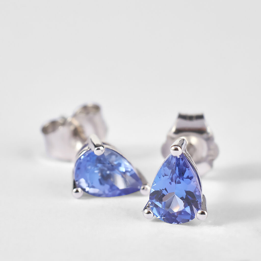 Orecchini Lobo Punto Luce Jasmine Oro Bianco Tanzanite - Orecchini a Lobo Donna | Stroili