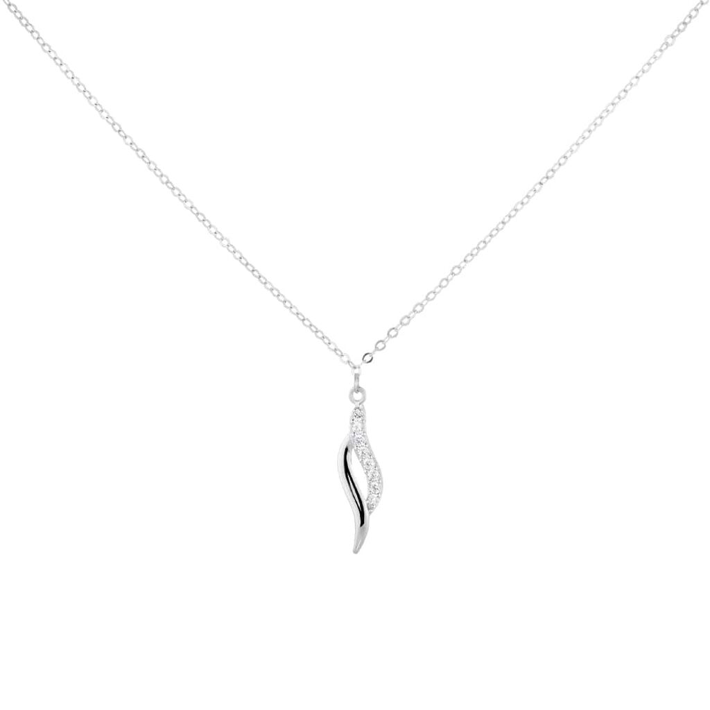 Collana Claire Oro Bianco Cubic Zirconia - Collane Donna | Stroili