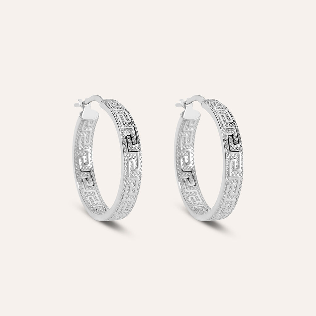 Orecchini A Cerchio Toujours Oro Bianco