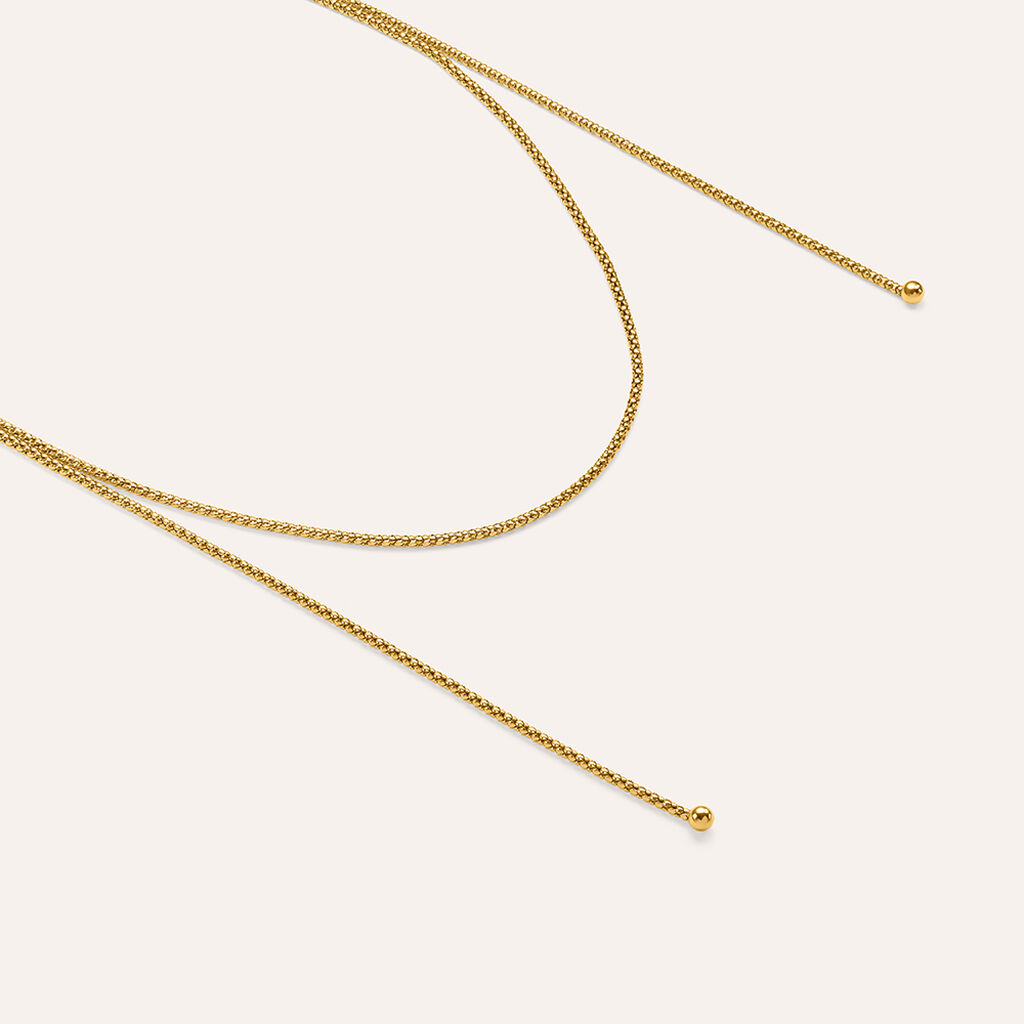 Collana Cravattino Lady Code Acciaio Dorato - Collane Donna | Stroili
