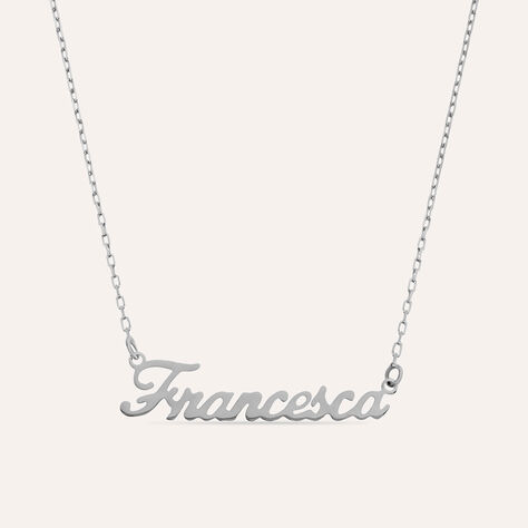 Collana Francesca Gold Names Oro Bianco - Collane Unisex | Stroili