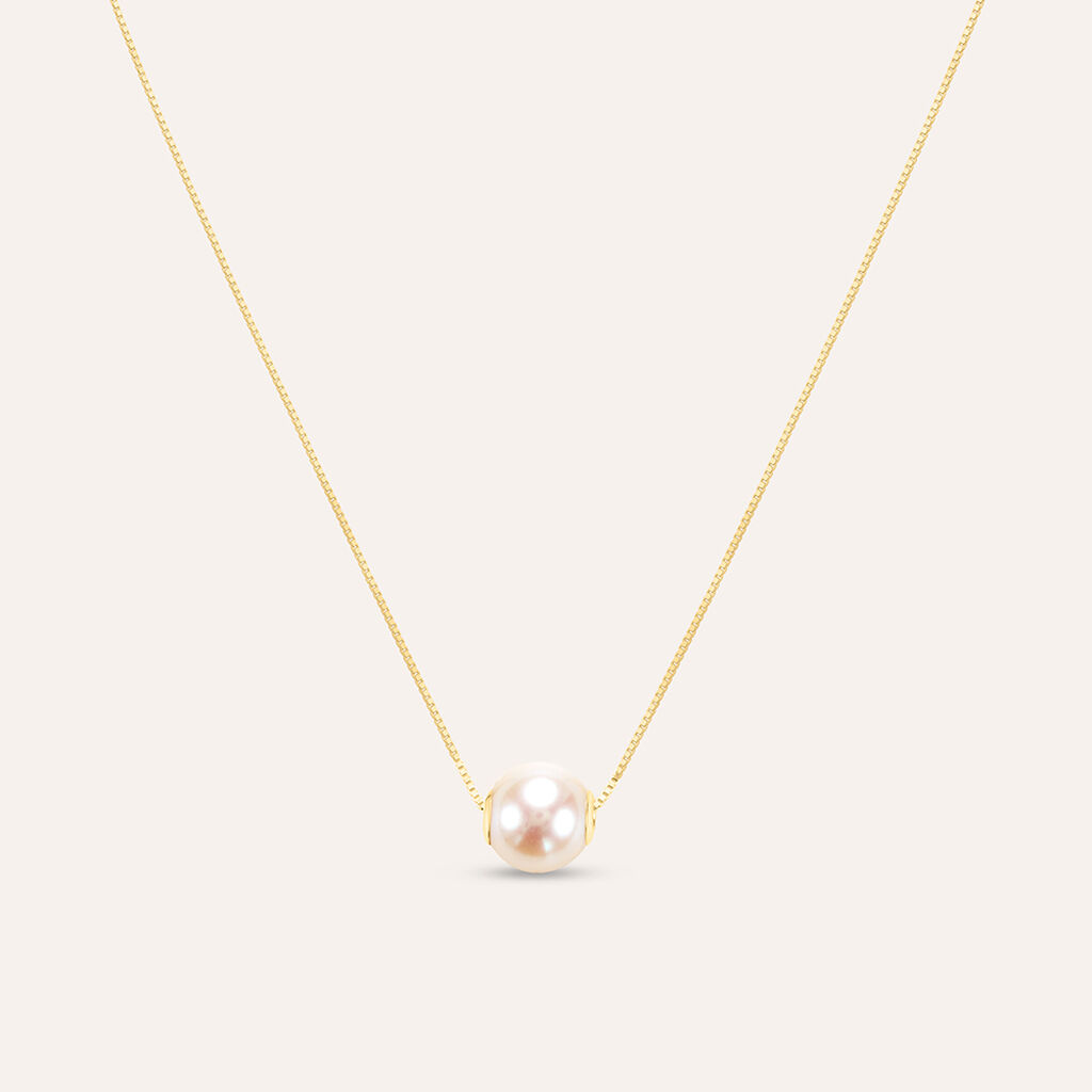 Collana Gabrielle Oro Giallo Perla D'Acqua Dolce - Collane Donna | Stroili