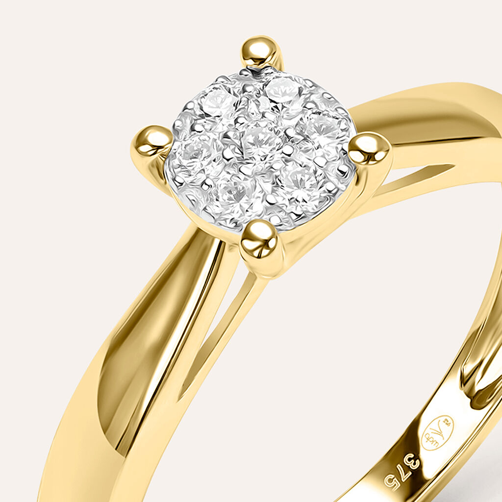 Anello Solitario Sophia Oro Giallo Diamante - Anelli con Pietre Donna | Stroili