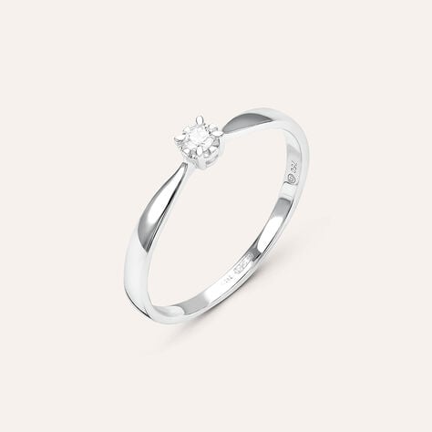 Anello Solitario Diamazing Oro Bianco Diamante - Anelli con Pietre Donna | Stroili