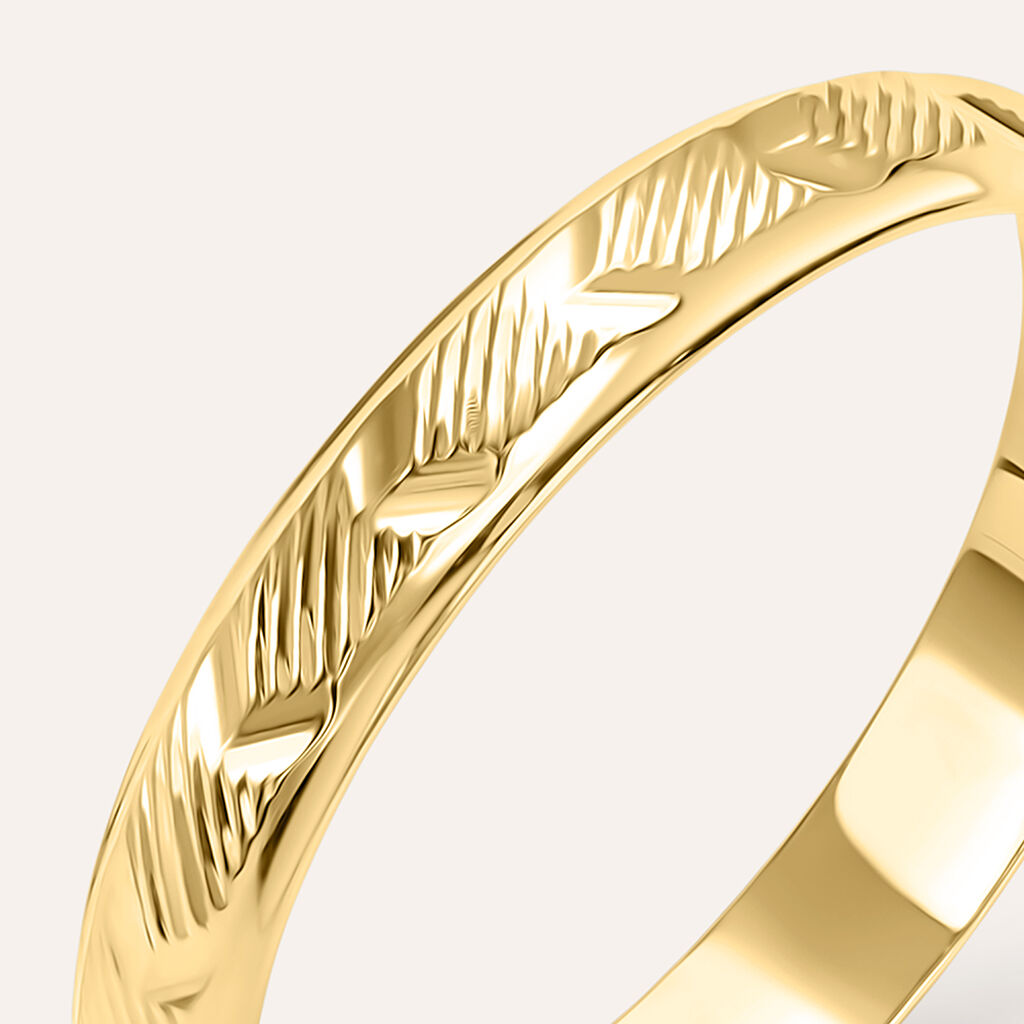 Fede Classica Diamantata 3 mm Oro Giallo