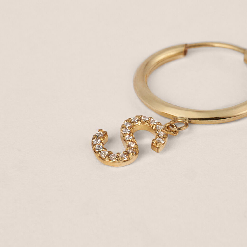 Mono Orecchino A Cerchio Toujours Oro Giallo Cubic Zirconia - Mono Orecchino Donna | Stroili