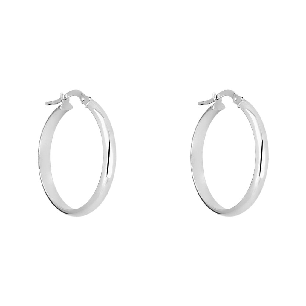 Orecchini A Cerchio Toujours Oro Bianco - Orecchini a Cerchio Donna | Stroili