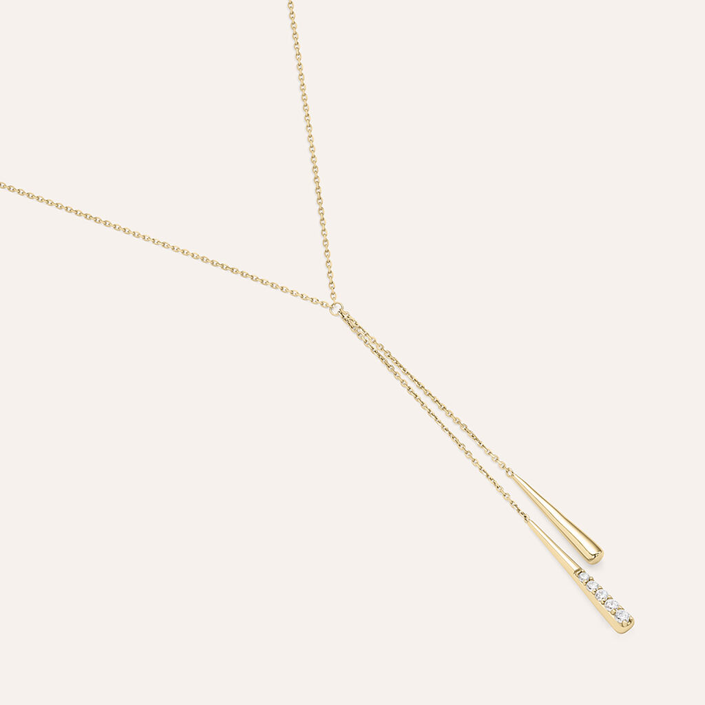 Collana Golden Dreams Placcato Oro Giallo Cubic Zirconia