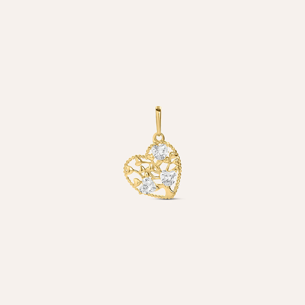 Pendente Po&egrave;me Oro Giallo Cubic Zirconia