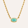 Collana Radiance Acciaio Dorato Amazzonite