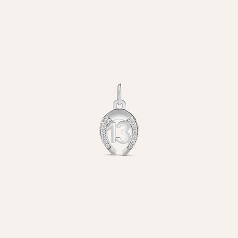 Pendente Saluti&Baci Ferro di Cavallo Love Beats Argento Rodiato Cubic Zirconia - Ciondoli Donna | Stroili