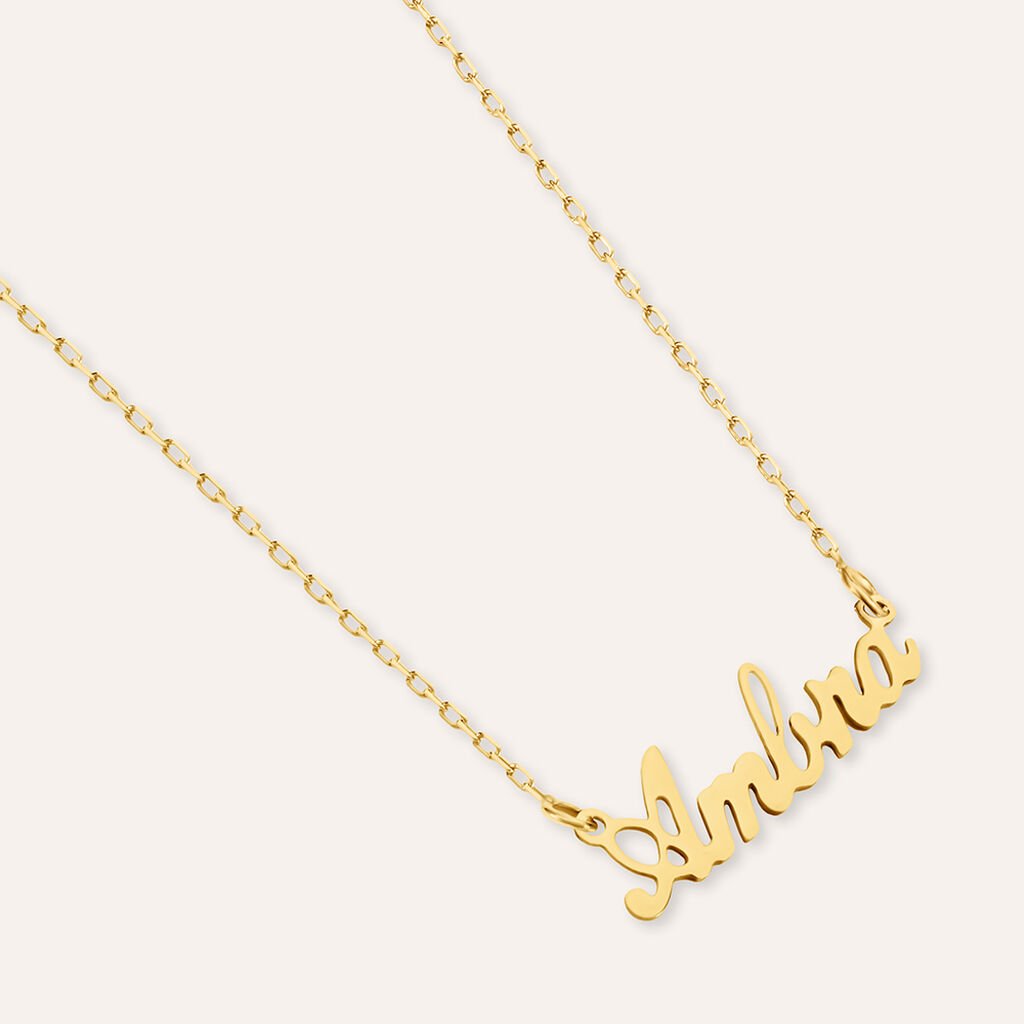 Collana Ambra Gold Names Oro Giallo