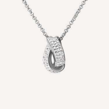 Collana Aura Acciaio Cristallo
