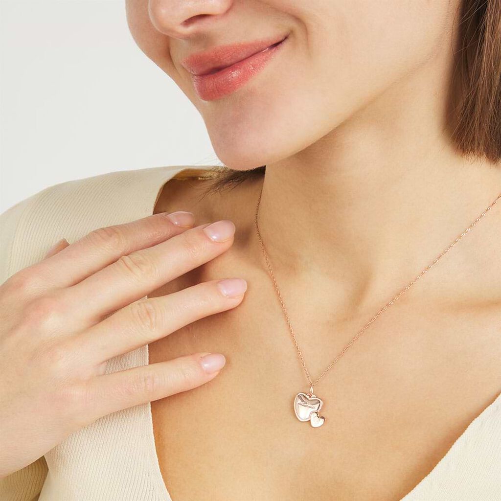 Love. Cuore in argento 925 rosato - Ciondoli  | Stroili