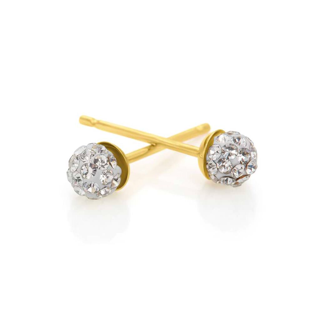 Orecchini Lobo Christelle Oro Giallo Cristallo - Orecchini a Lobo Donna | Stroili