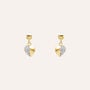 Orecchini Pendenti Crystal Gold Oro Giallo Cristallo