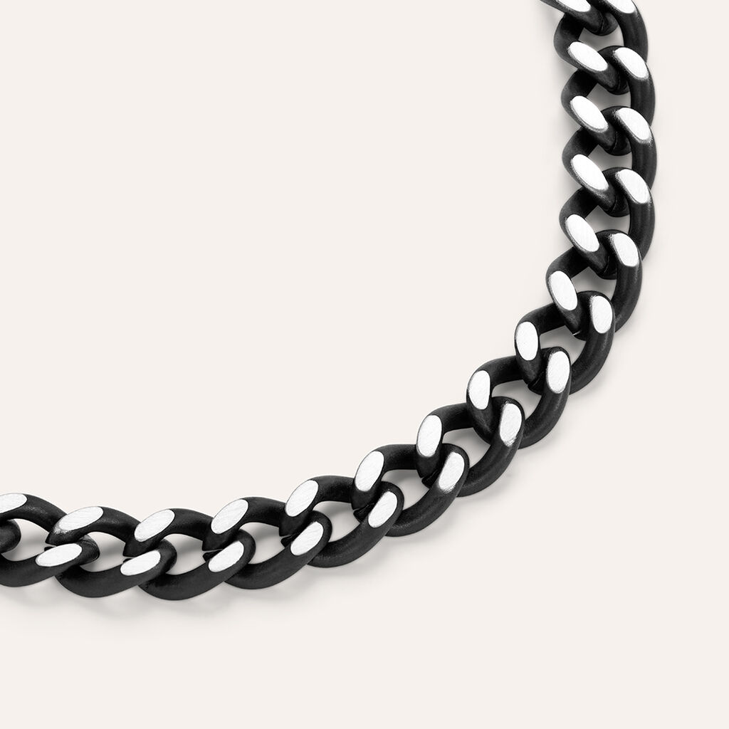Bracciale Catena Man Code Acciaio Nero - Bracciali Uomo | Stroili