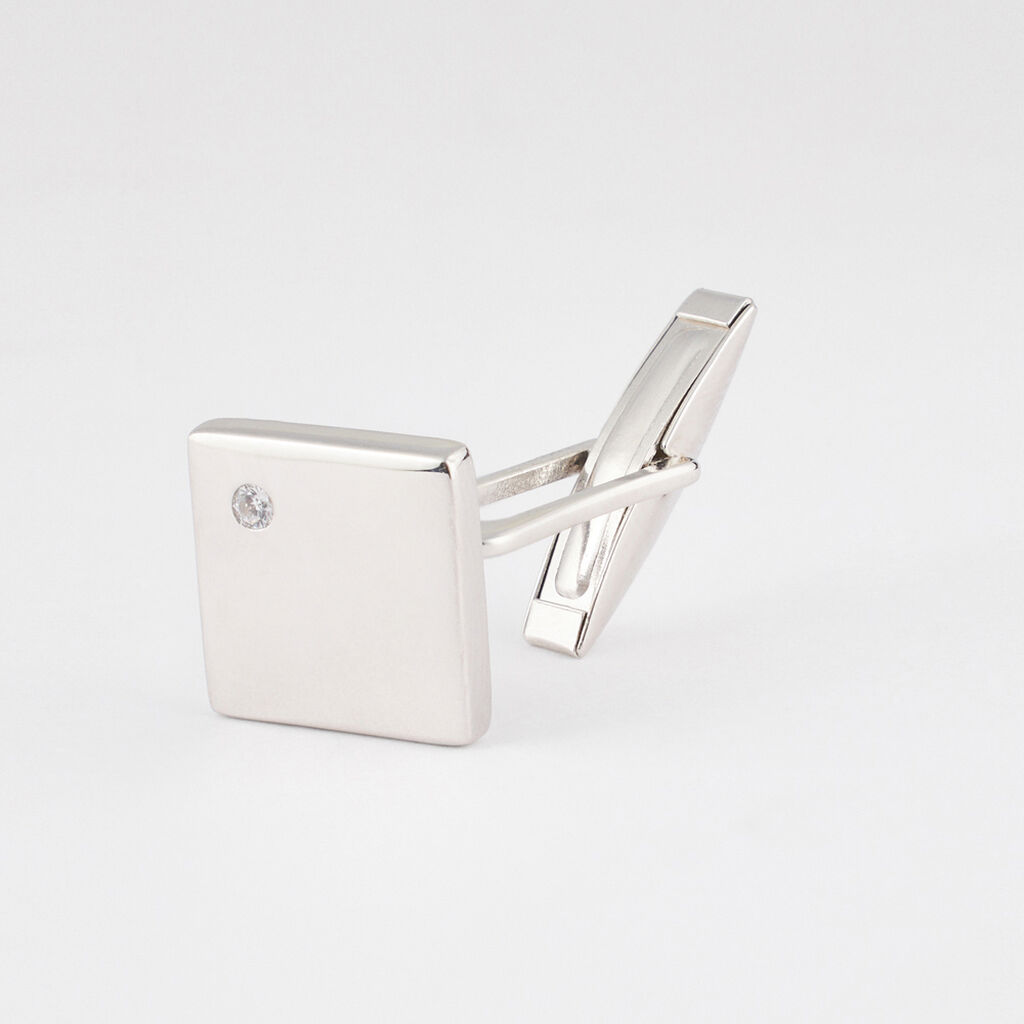 Gemelli Gentleman Argento Rodiato Cubic Zirconia