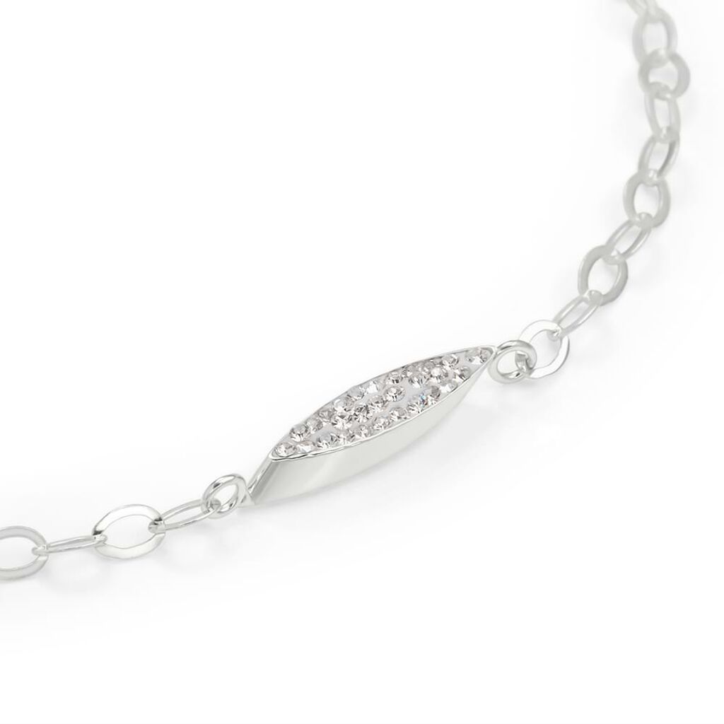 Bracciale Christelle Oro Bianco Cristallo - Bracciali Donna | Stroili