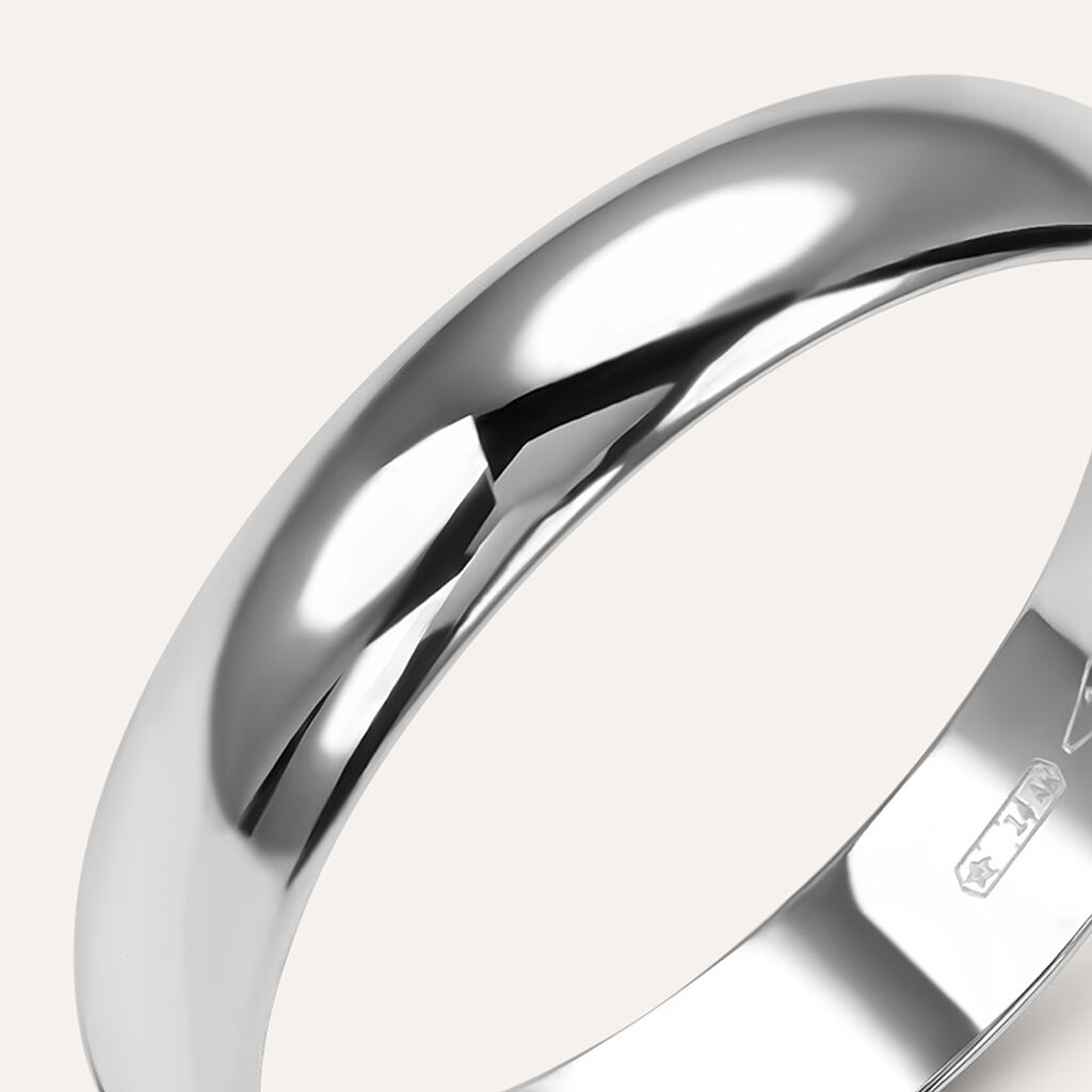 Fede Mantovana Leggera 4 mm Oro Bianco