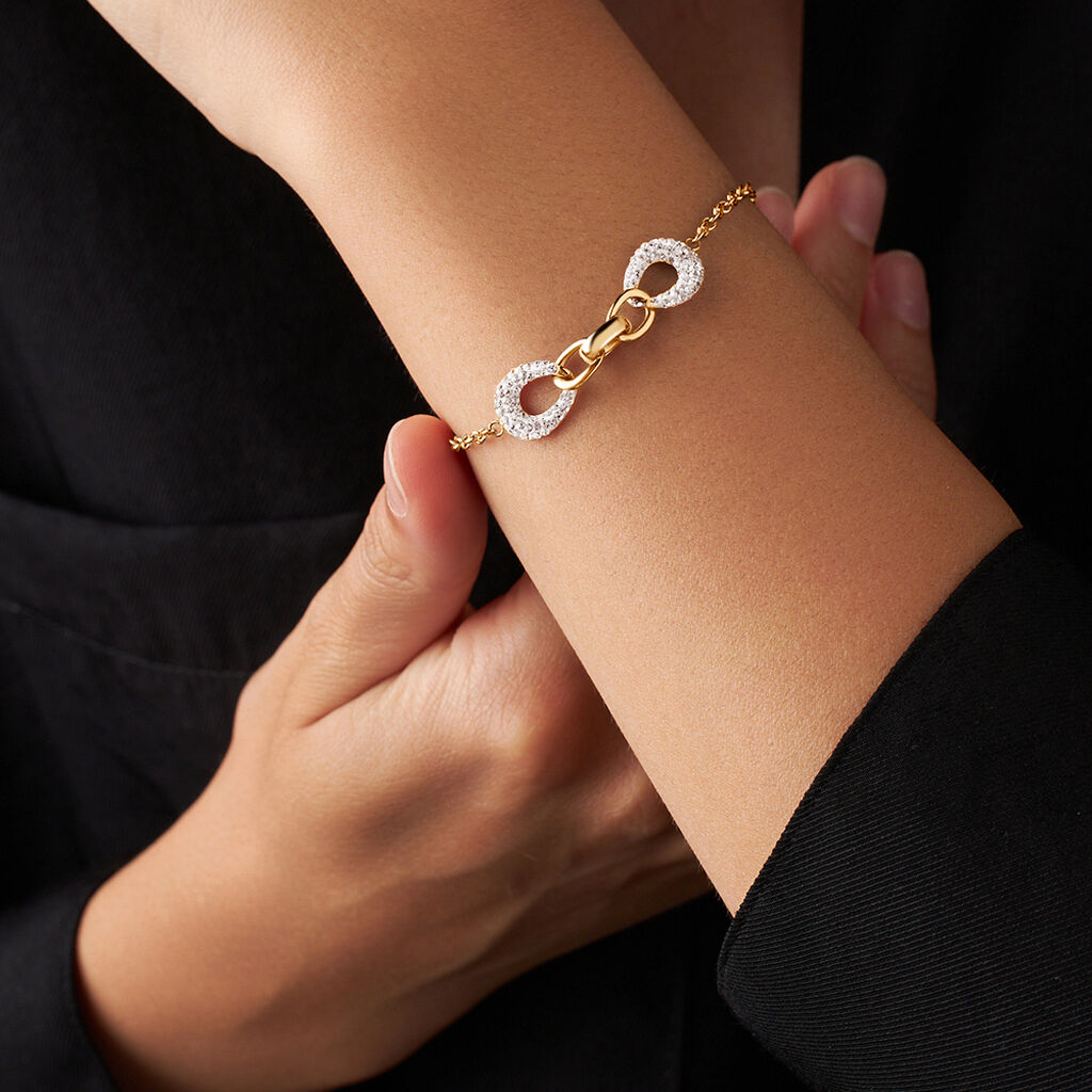 Bracciale Aura Acciaio Rosa Cristallo