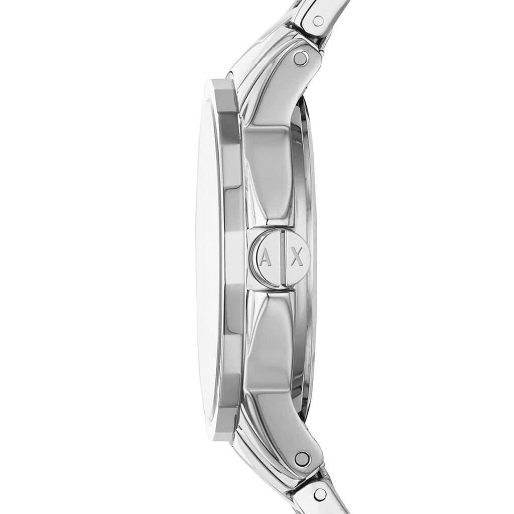 Armani Exchange orologio 3h silver con logo sul bracciale e quadrante silver - Orologi Donna | Stroili