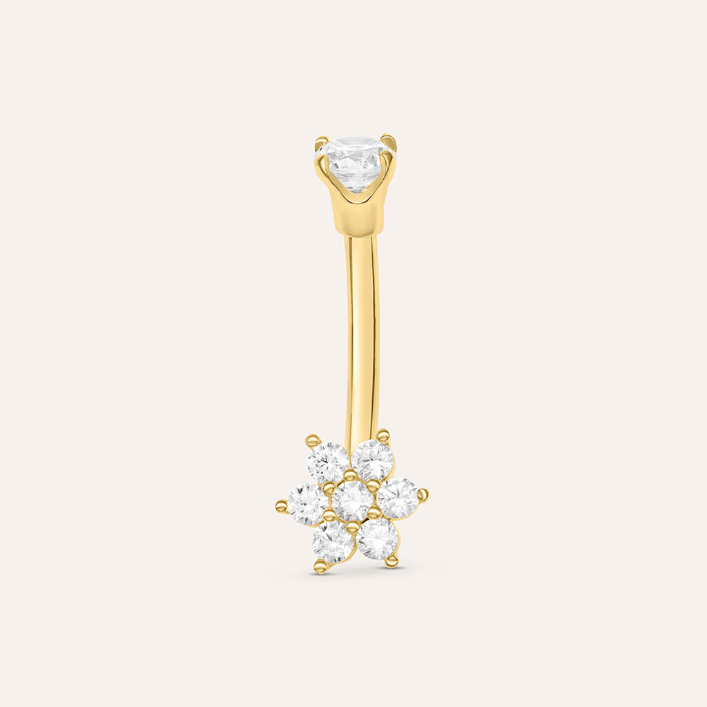 Piercing Ombelico Bon Ton Oro Giallo Cubic Zirconia