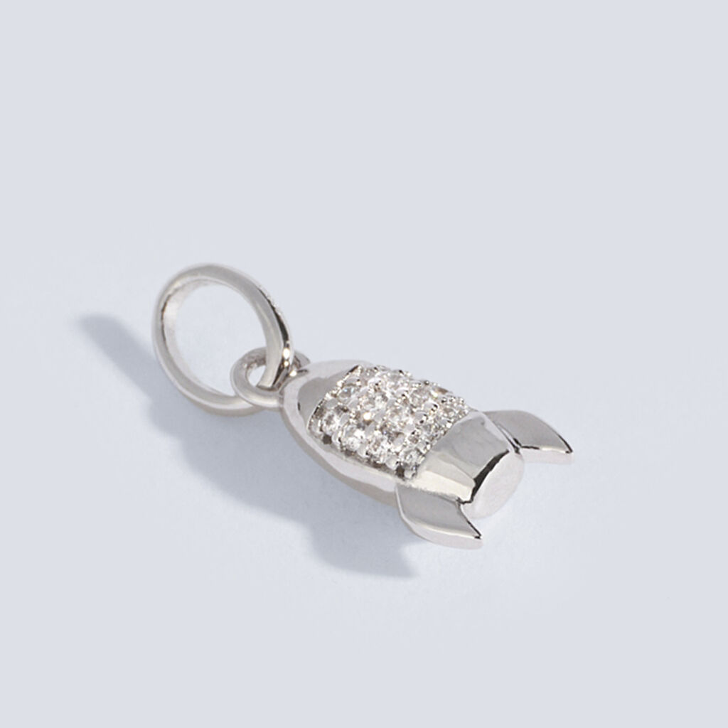 Pendente Love Beats Argento Rodiato Cubic Zirconia