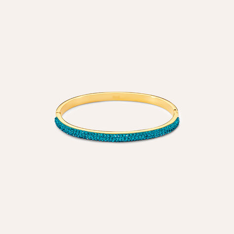 Bangle Aura Acciaio Dorato Cristallo - Bracciali Rigidi Donna | Stroili