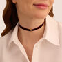 Choker Rosa Radiance Velluto Burgundy Acciaio Dorato