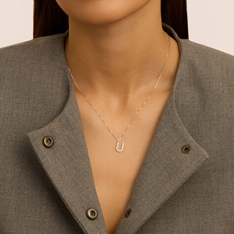 Collana Diamond Letters Oro Bianco Diamante - Collane Donna | Stroili