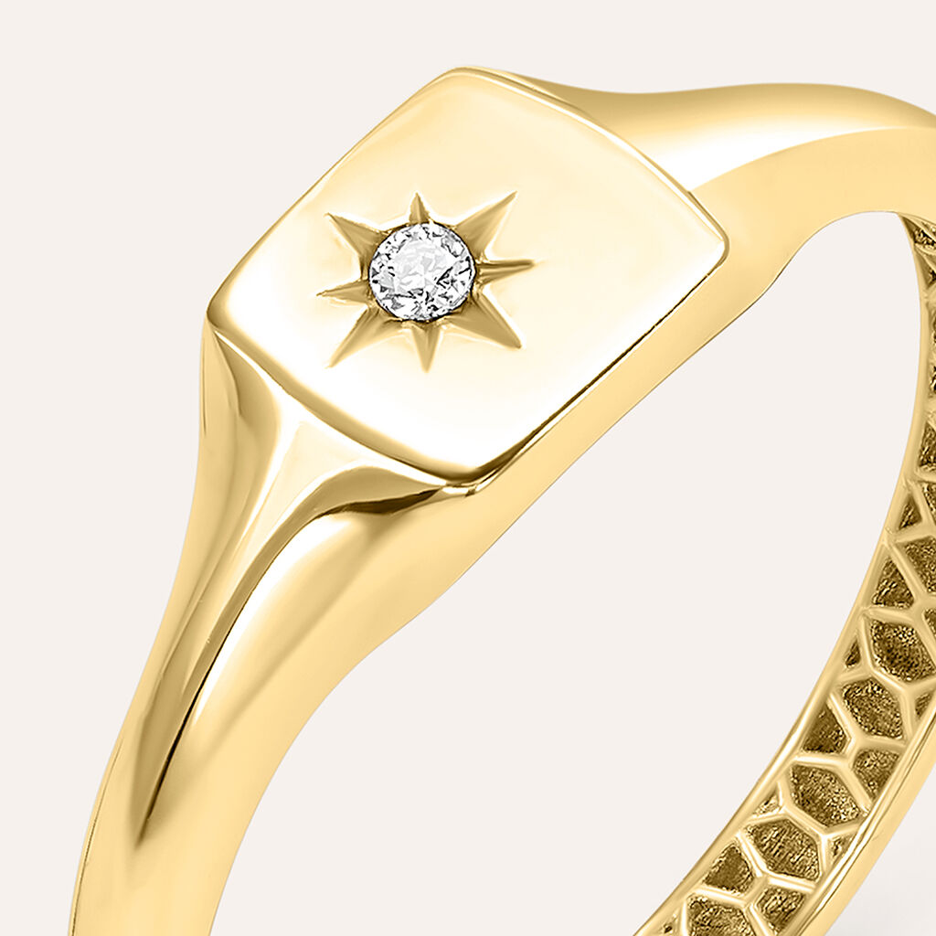 Anello Chevalier Beverly Oro Giallo Cubic Zirconia