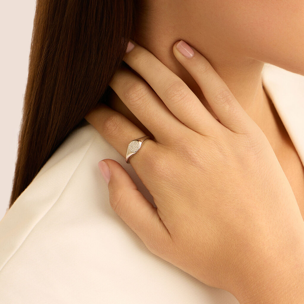 Anello Chevalier Silver Shine Argento Rodiato Cubic Zirconia