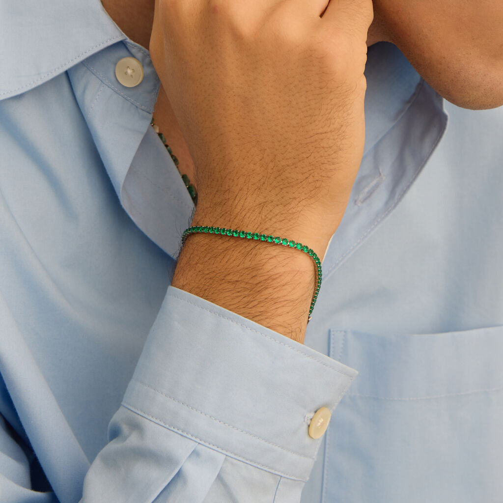 Bracciale Man Code Acciaio Cristallo