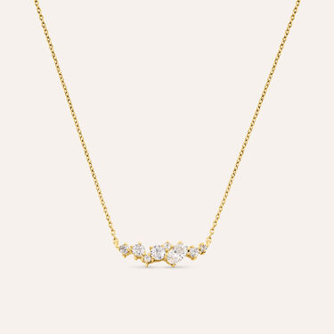 Collana Silver Glow Argento Dorato Cubic Zirconia