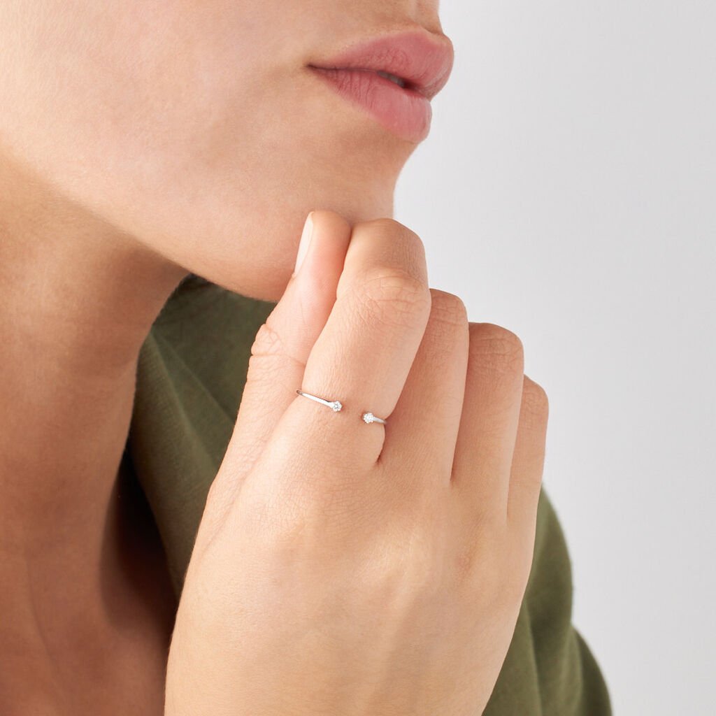 Anello Bilogy Sophia Oro Bianco Diamante - Anelli con Pietre Donna | Stroili