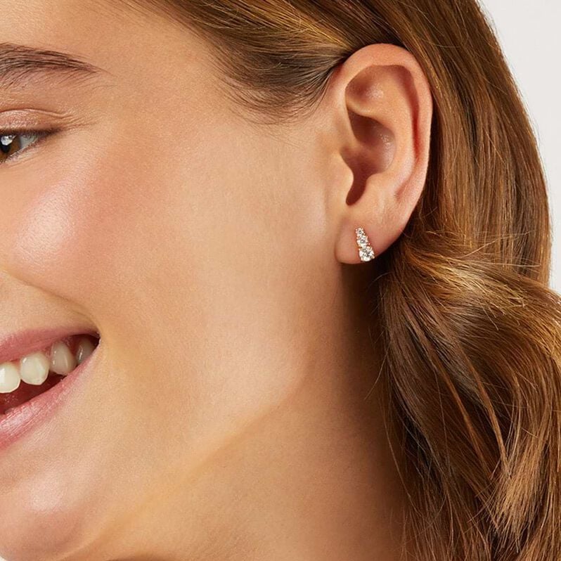 Orecchini Pendenti Trilogy Claire Oro Giallo Cubic Zirconia - Orecchini Pendenti Donna | Stroili