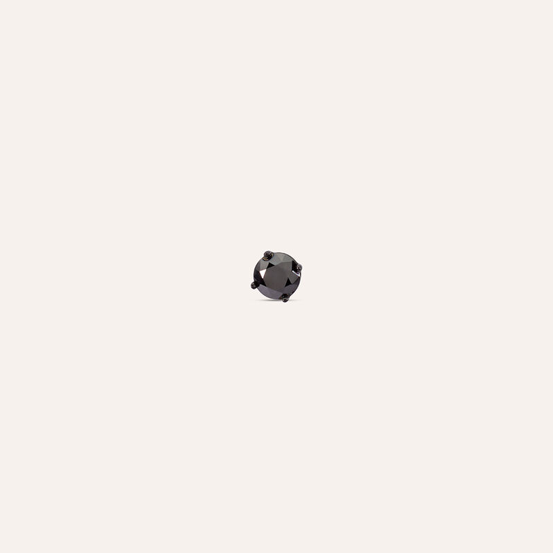 Mono Orecchino Lobo Punto Luce Gentleman Argento Nero Cubic Zirconia - Mono Orecchino Uomo | Stroili