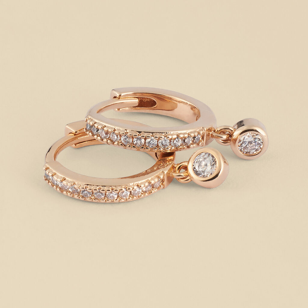 Orecchini A Cerchio Golden Dream Placcato Oro Giallo Cubic Zirconia - Orecchini a Cerchio Donna | Stroili