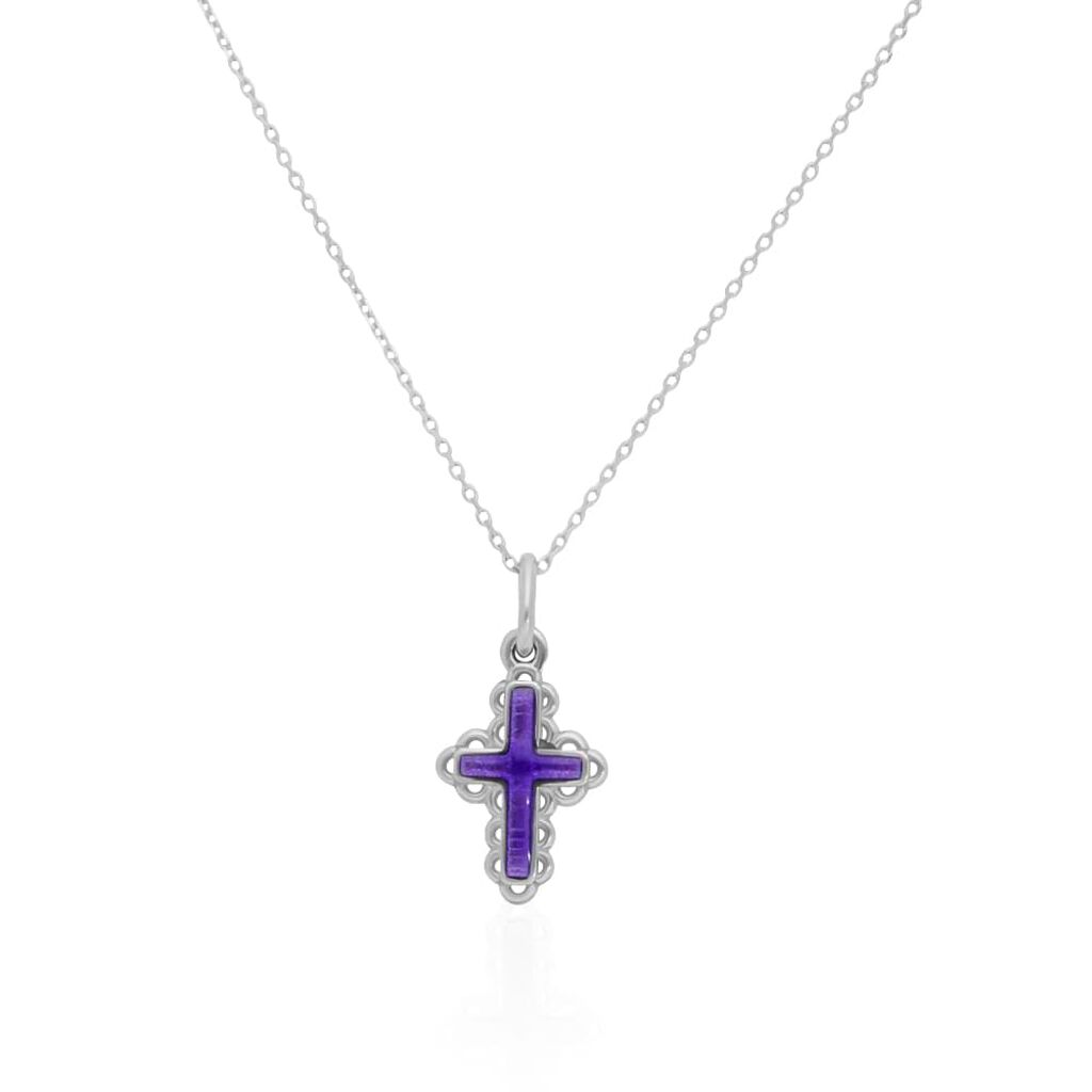 Charm in argento rodiato con croce - Charms Donna | Stroili