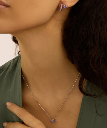 Orecchini A Cerchio Silver Rainbow Argento Rodiato Cubic Zirconia