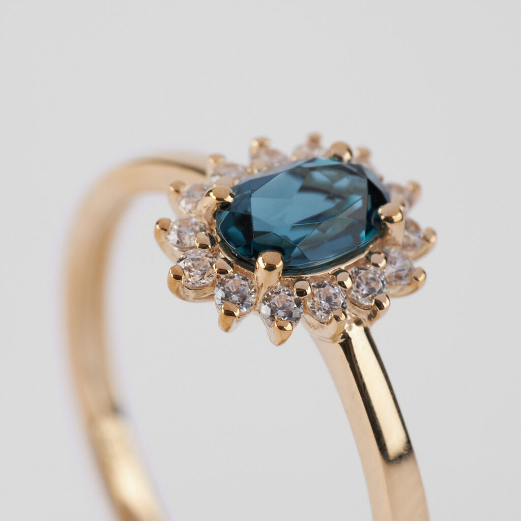 Anello Solitario Amélie Oro Giallo Topazio Cubic Zirconia - Anelli con Pietre Donna | Stroili