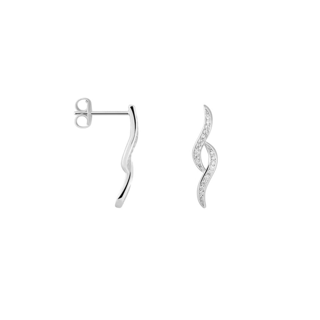 Orecchini Lobo Silver Shine Argento Rodiato Cubic Zirconia - Orecchini a Lobo Donna | Stroili