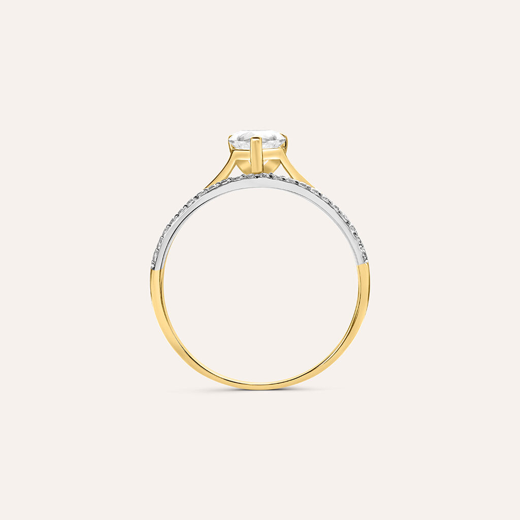 Anello Solitario Claire Oro Giallo Cubic Zirconia - Anelli con Pietre Donna | Stroili