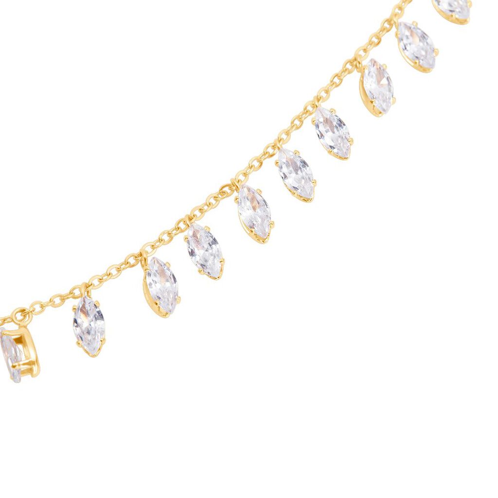 Collana Multi Punto Luce Romantic Shine Metallo Dorato Cristallo - Collane Punto Luce Donna | Stroili